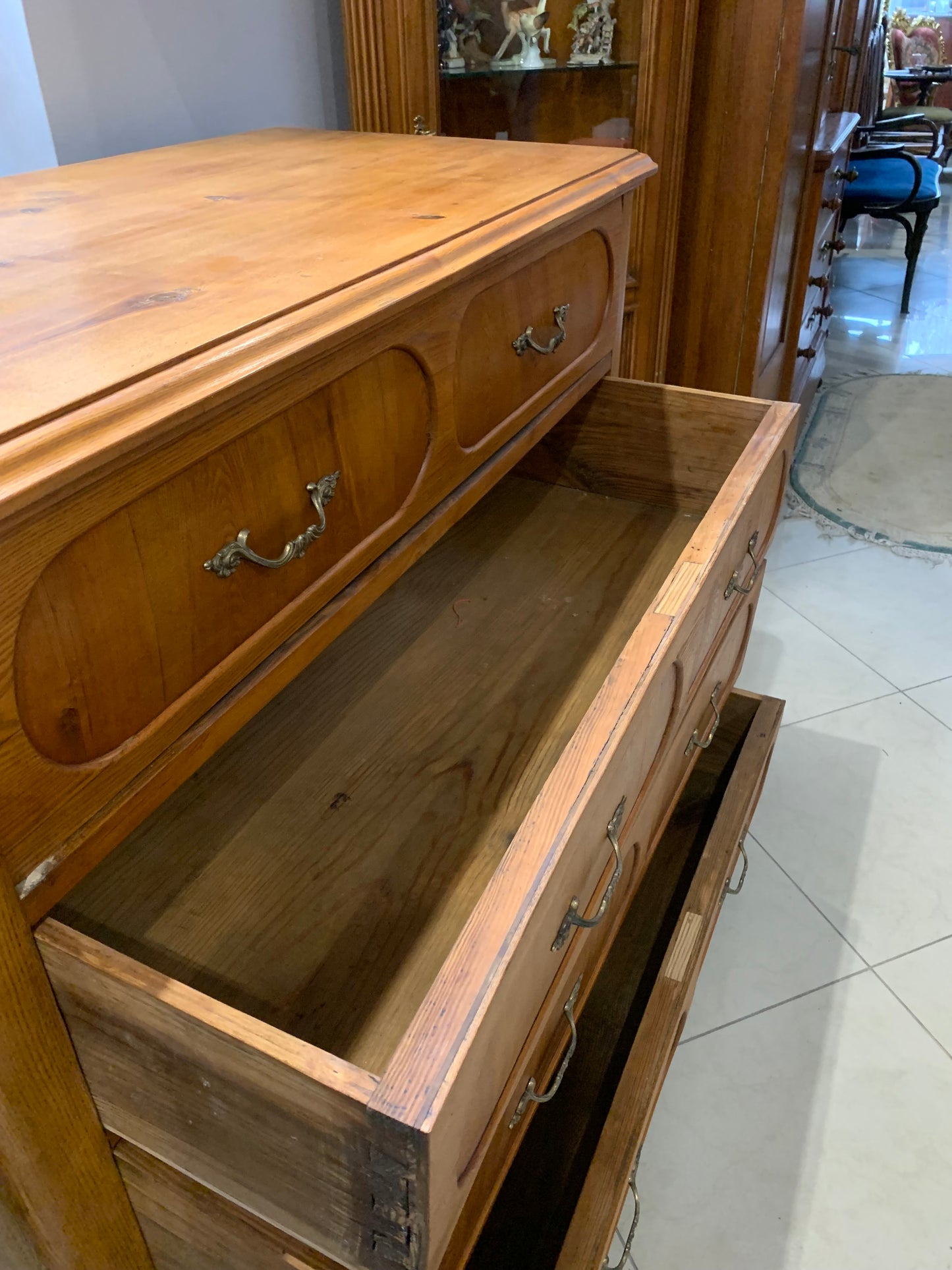 Komoda lite drewno z szufladami