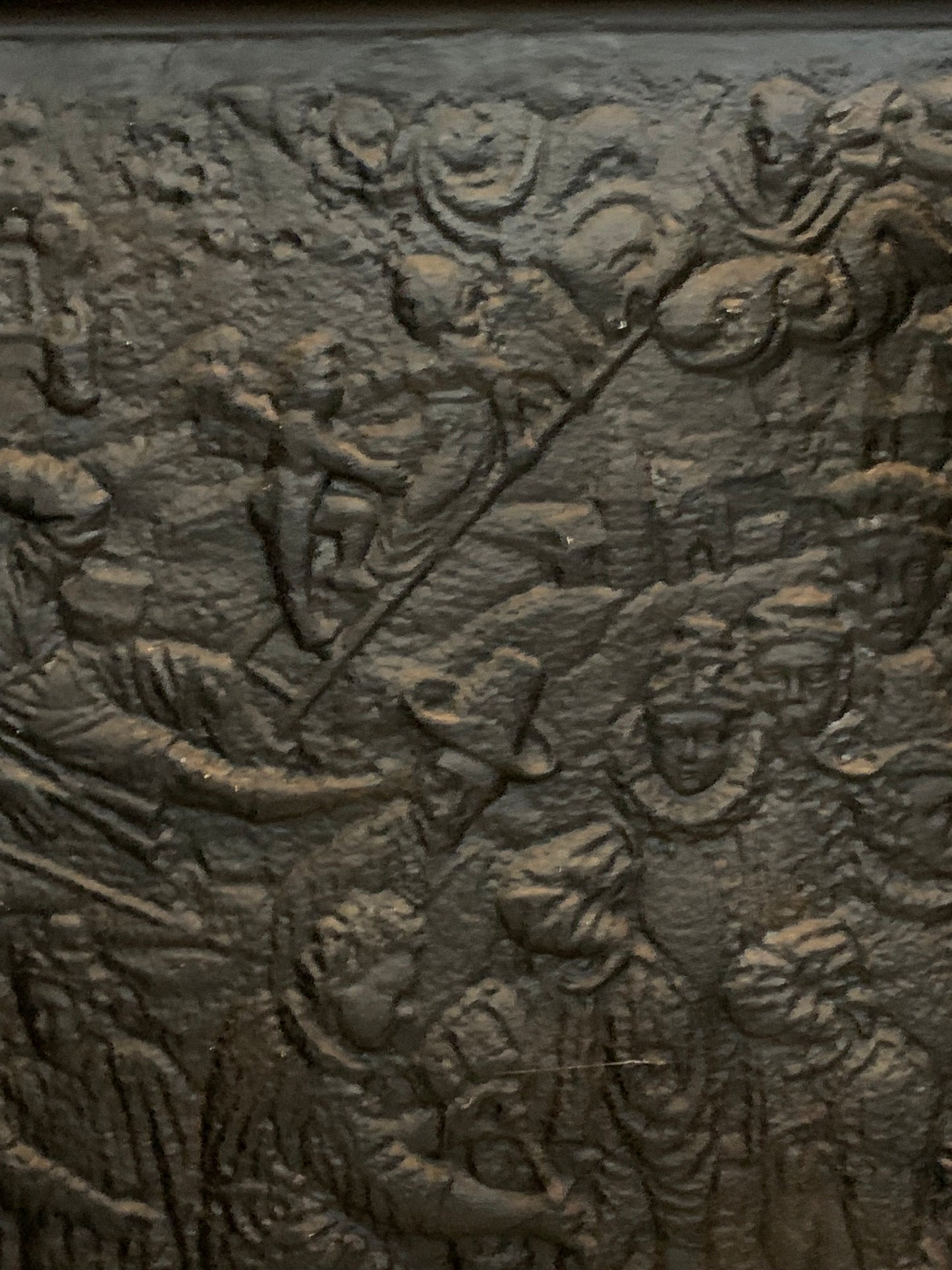 Płaskorzeźba żeliwna, sceny rodzajowe