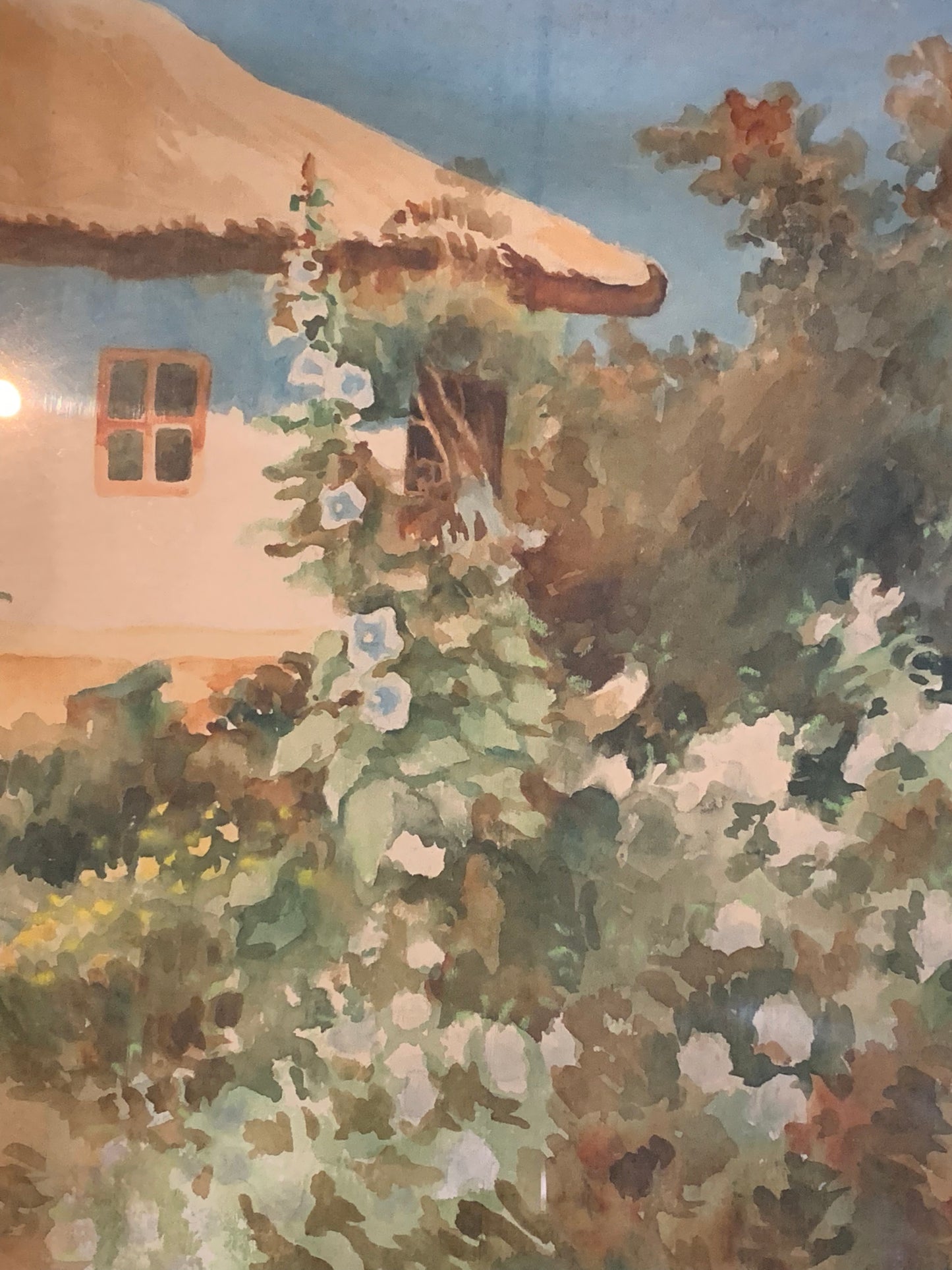 Obraz akwarela wiejska chata