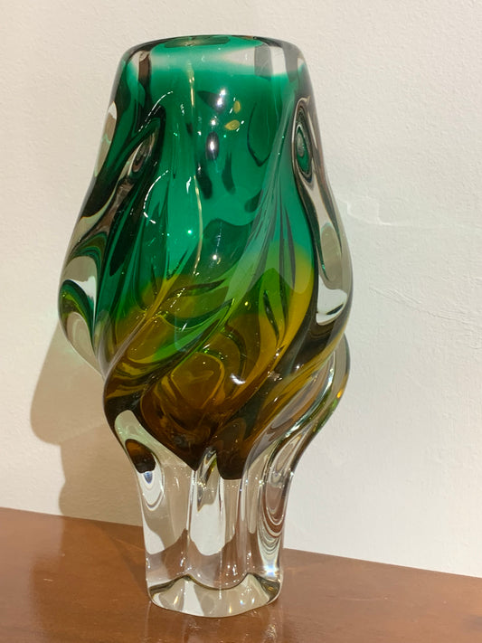 Wazon 2-kolorowy  Huta Skrdlovice,  J. Beranek