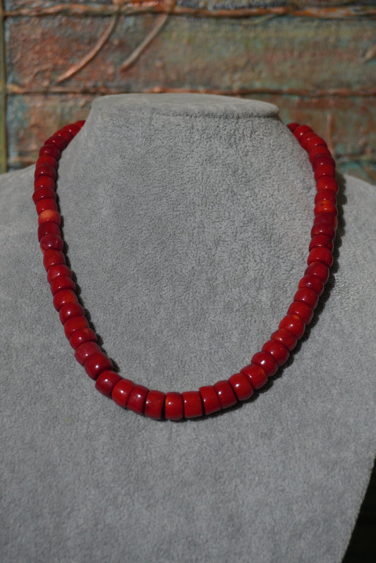 Naszyjnik z koralu, zapięcia srebro