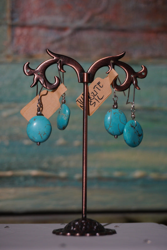 Kolczyki z turkusem, srebro 925