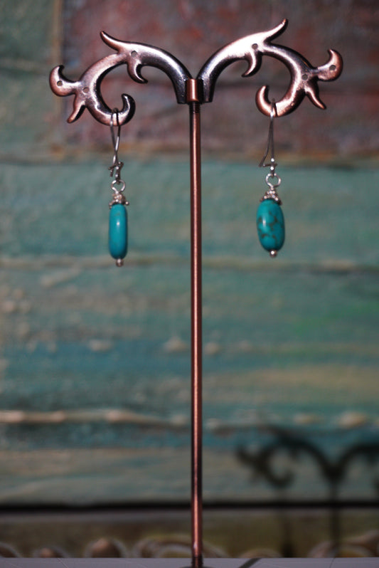 Kolczyki turkus, srebro 925