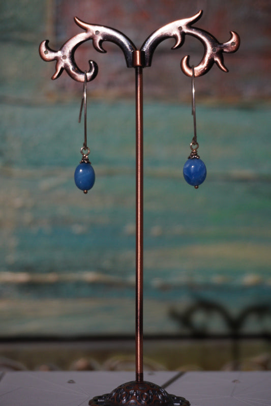 Kolczyki szkło, srebro 925