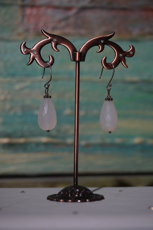 Kolczyki chalcedon, srebro 925