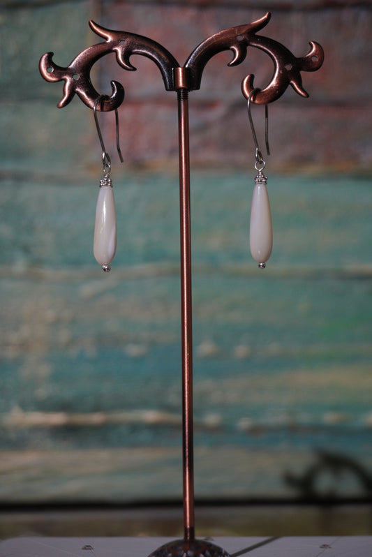 Kolczyki macica perłowa, srebro 925