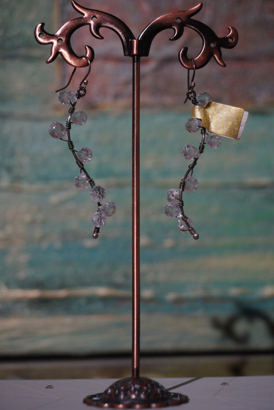 Kolczyki szkło, metal