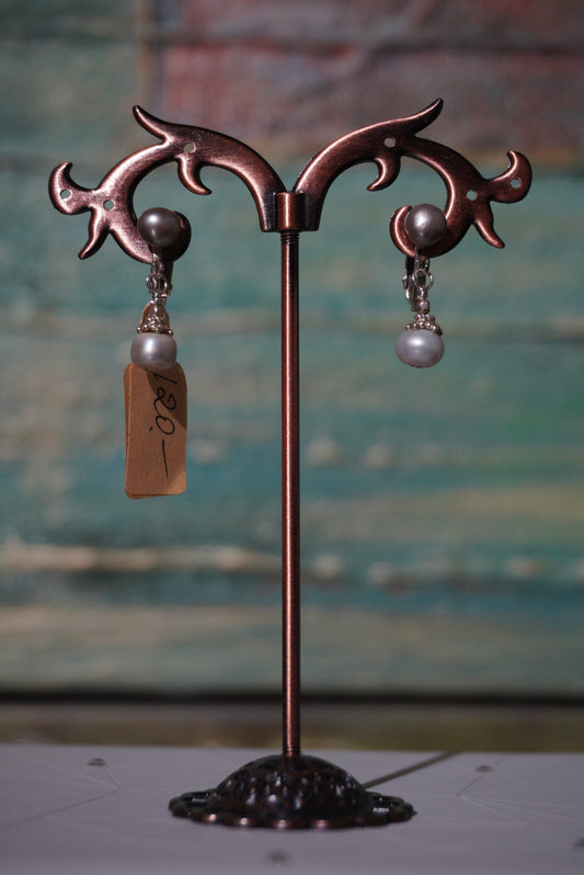 Klipsy perła, srebro 925