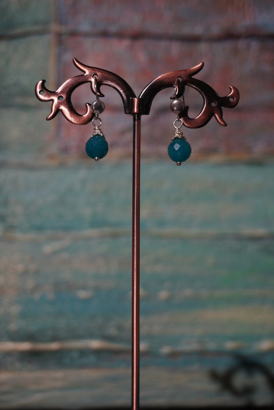 Kolczyki apatyt, srebro 925