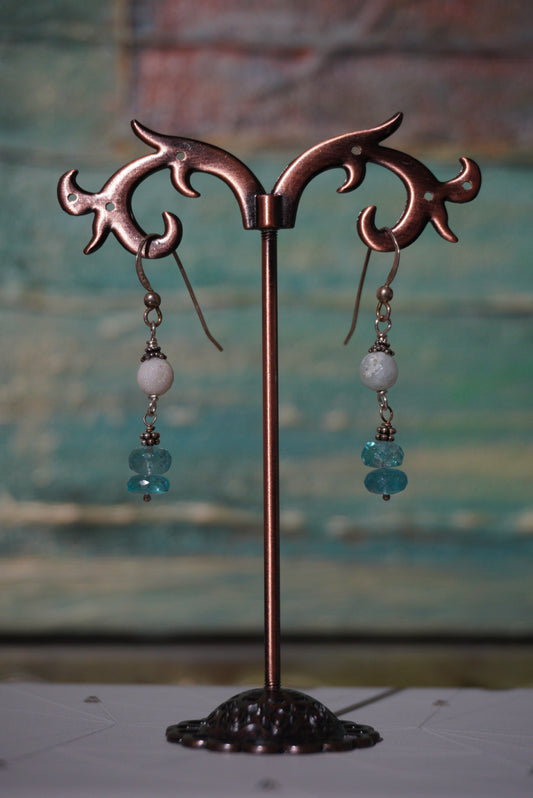 Kolczyki akwamaryn, srebro 925