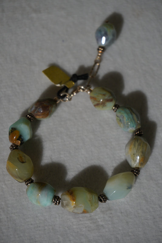 Bransoletka opal, srebro 925