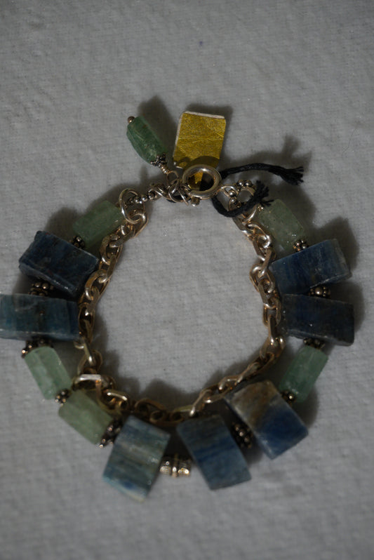 Bransoletka kianit, srebro 925