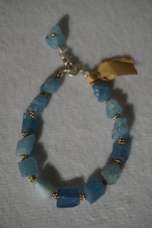 Bransoletka kianit, srebro 925