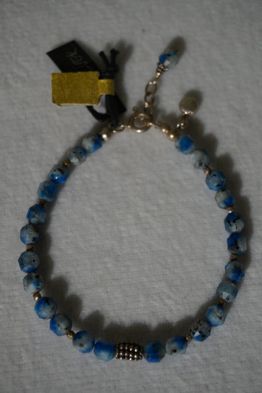 Bransoletka azuryt, srebro 925