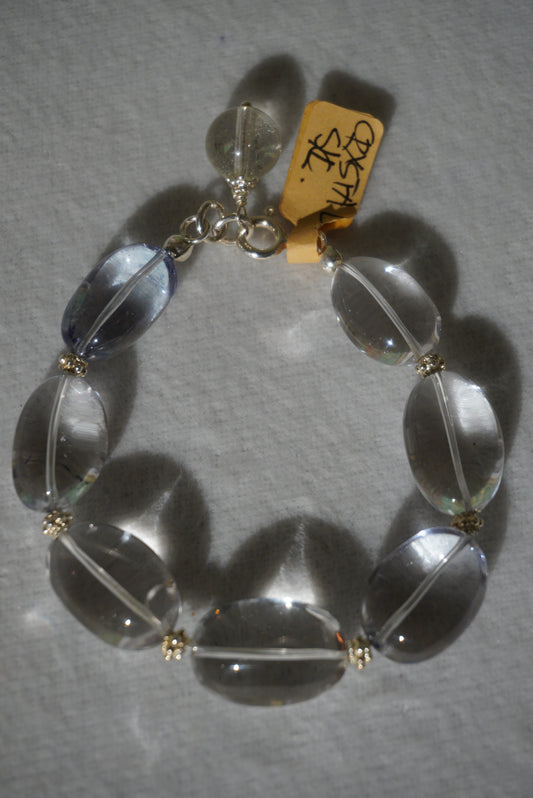 Bransoletka kryształ, srebro 925