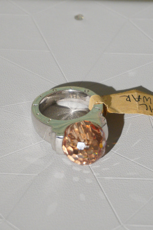 Pierścionek kryształ Svarowskiego, srebro pr. 925