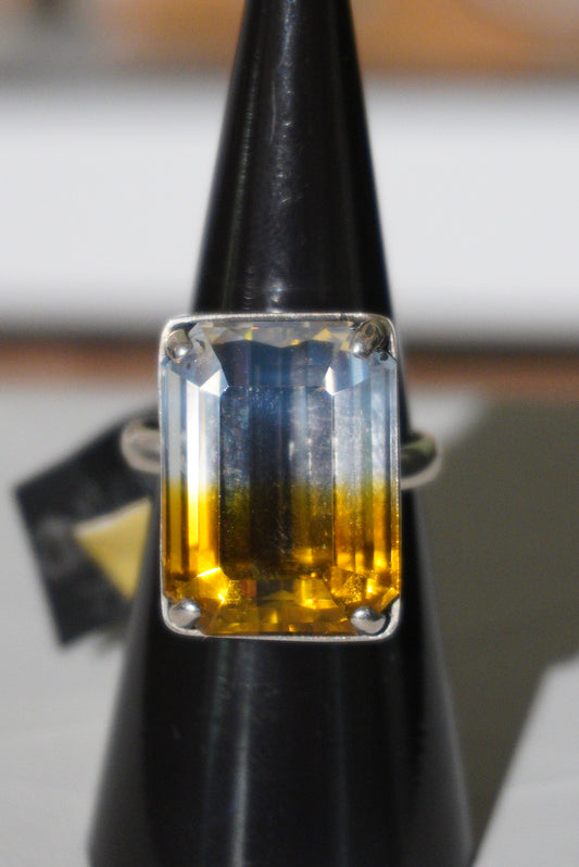 Pierścionek kwarc, srebro pr. 925