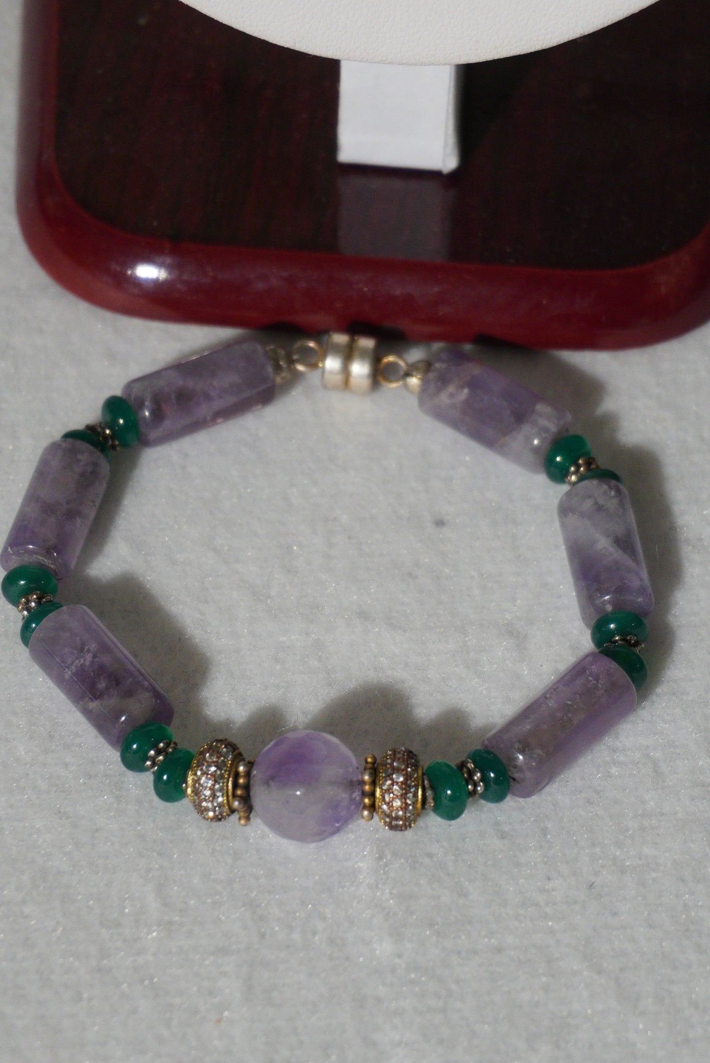 Naszyjnik ametyst, srebro pr. 925