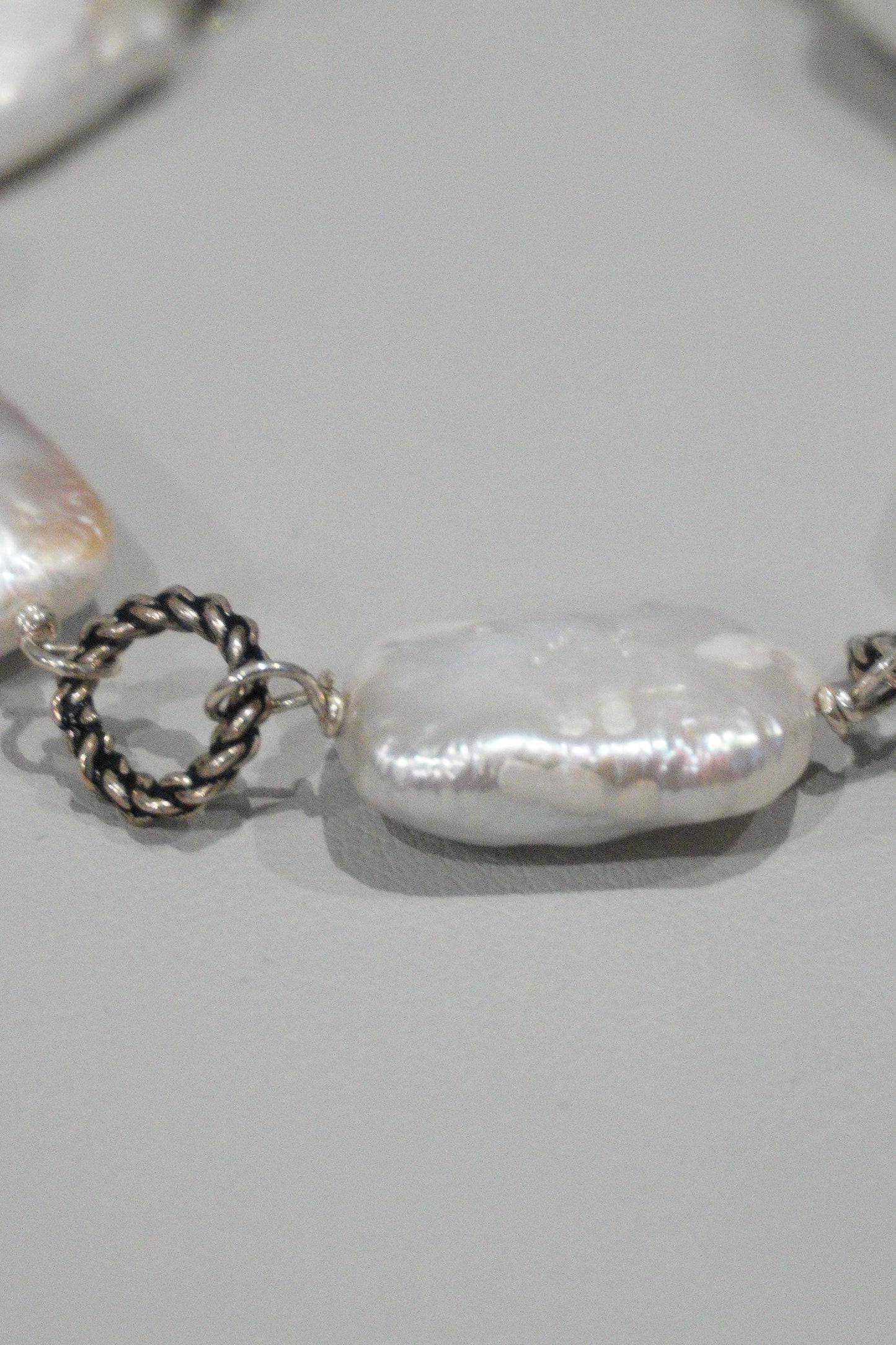 Bransoletka z pereł hodowlanych, srebro 925