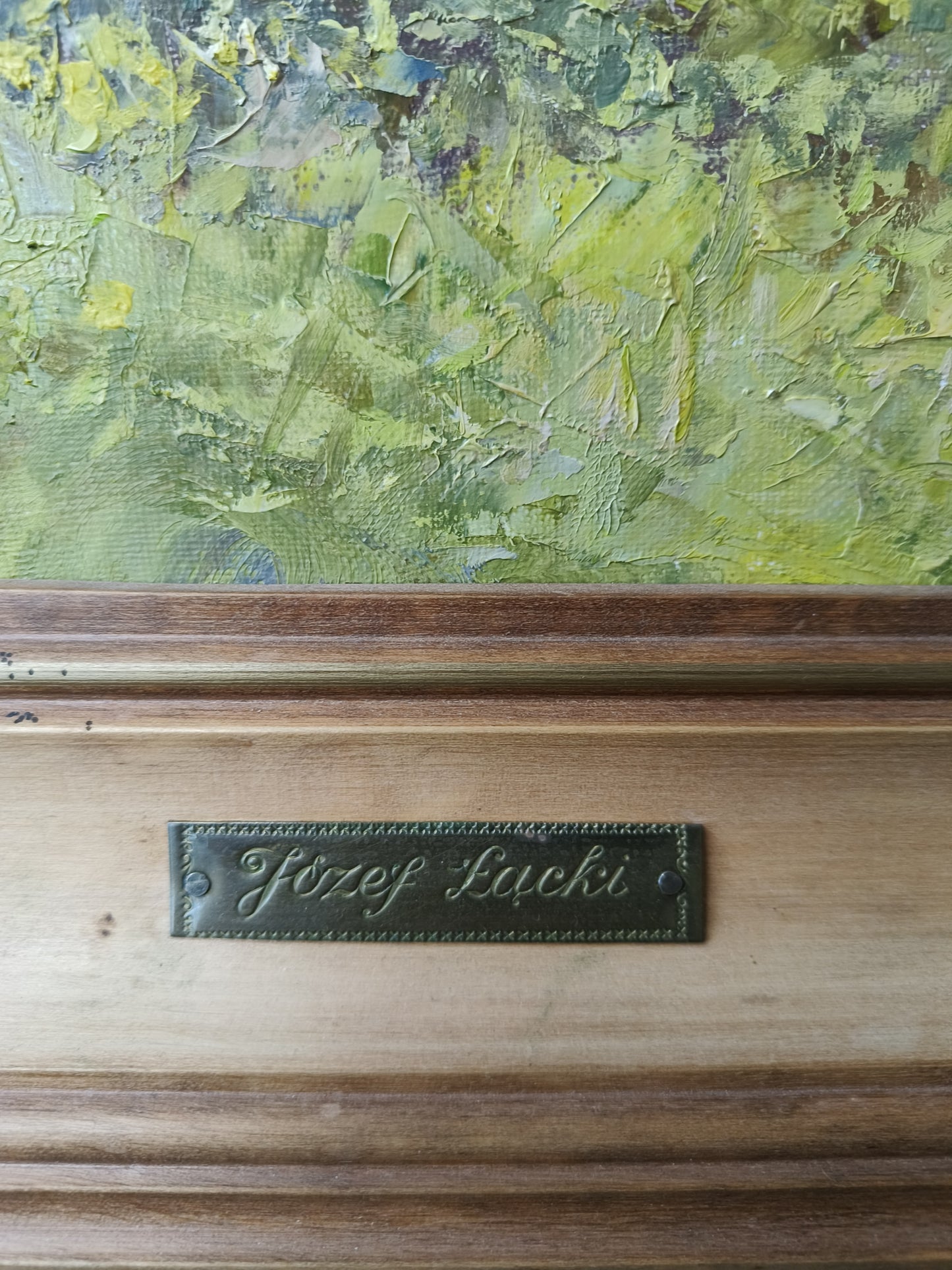 Obraz aukcyjny Józef Łącki "Wiśniowy sad" 2002 r.