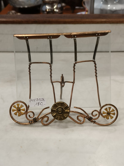 Art Nouveau frame, brass, glass