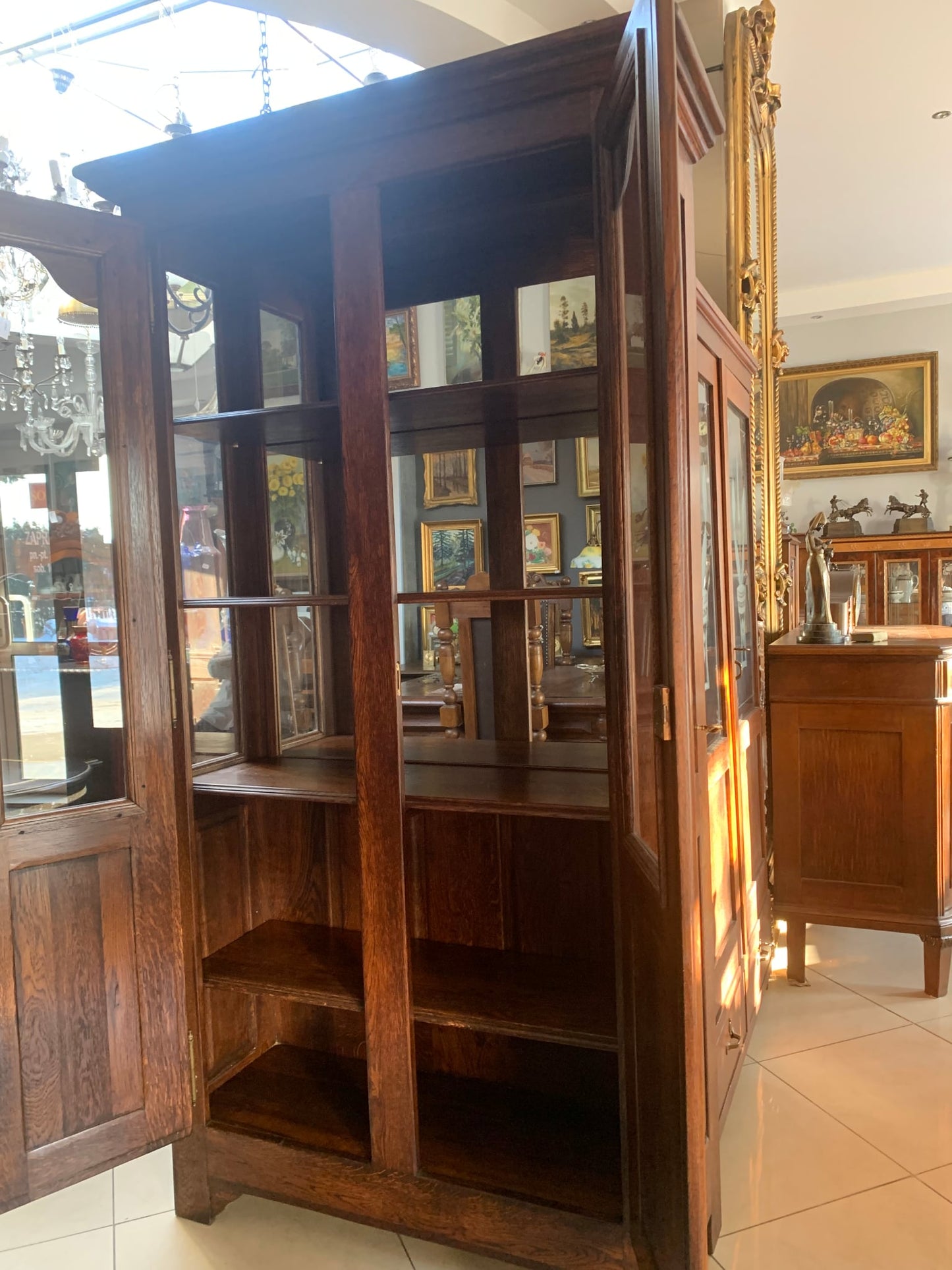 Biblioteka, witryna, lustro, seria Olden Days, LUDWIK STYL