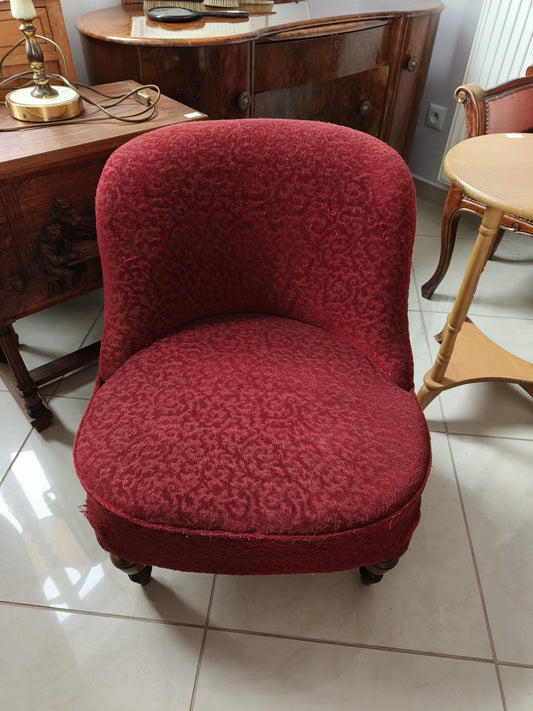 Fotel mały do zakładania butów, przedwojenny