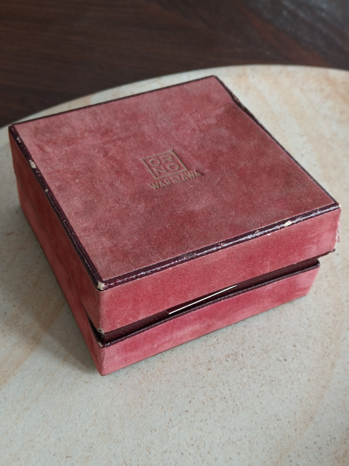 Pudełko tekturowe na biżuterię ORNO, lata 60-te