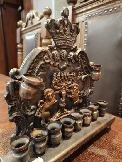 Świecznik stylizowany na chanukiję, XIX/XX w