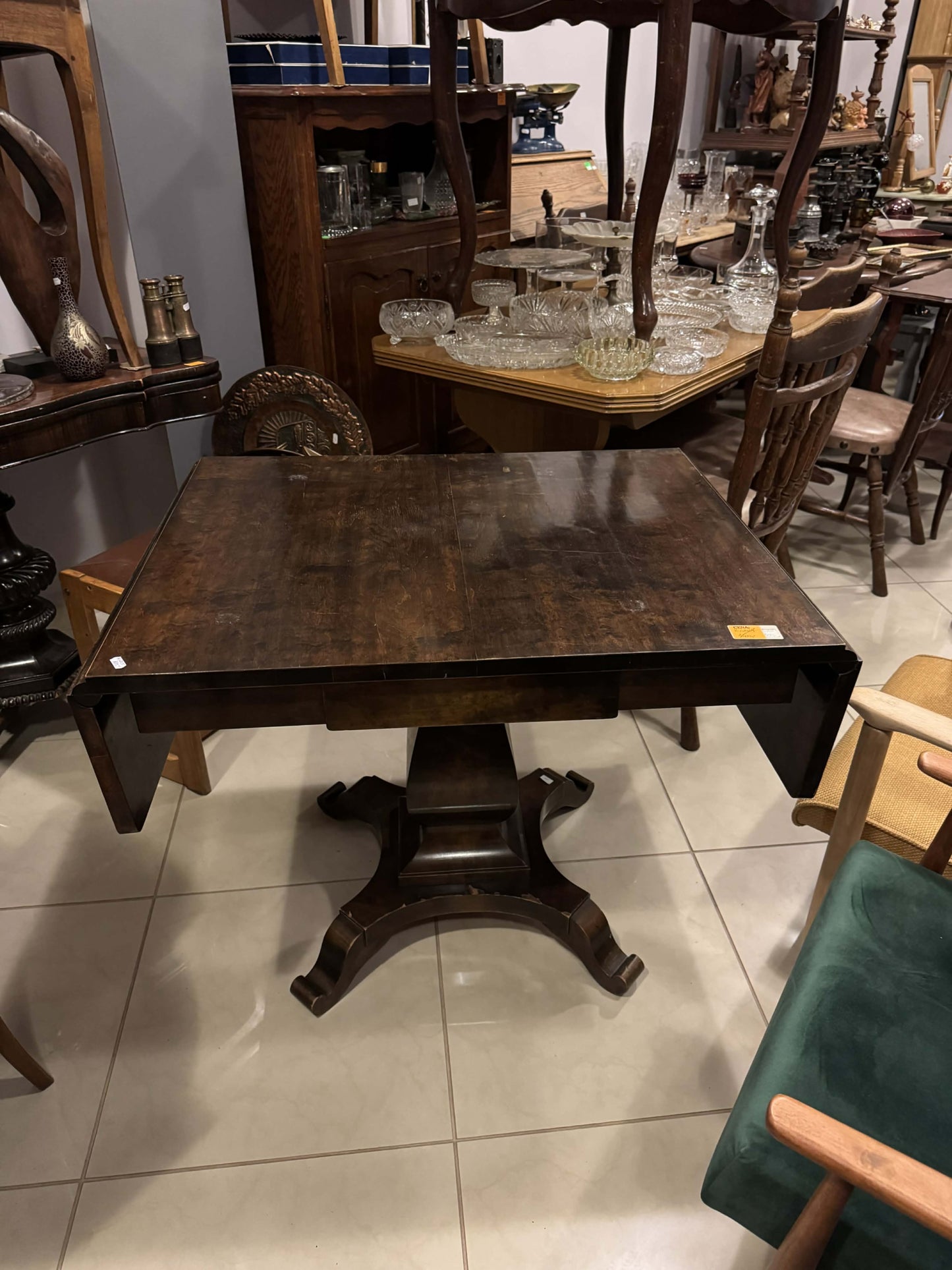 Folding wooden table
