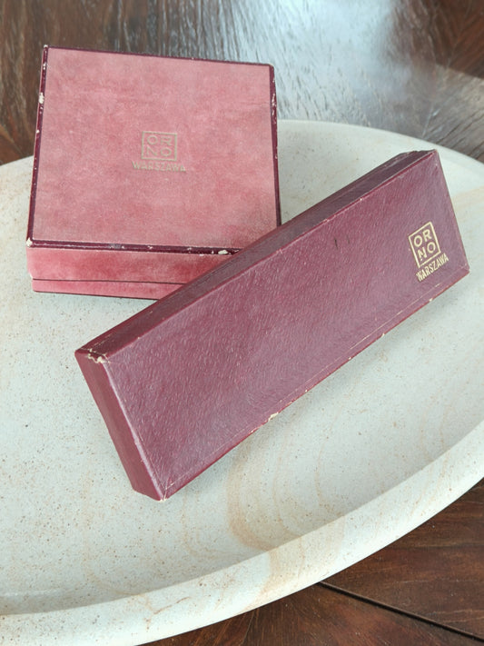 Pudełko tekturowe na biżuterię ORNO, lata 60-te