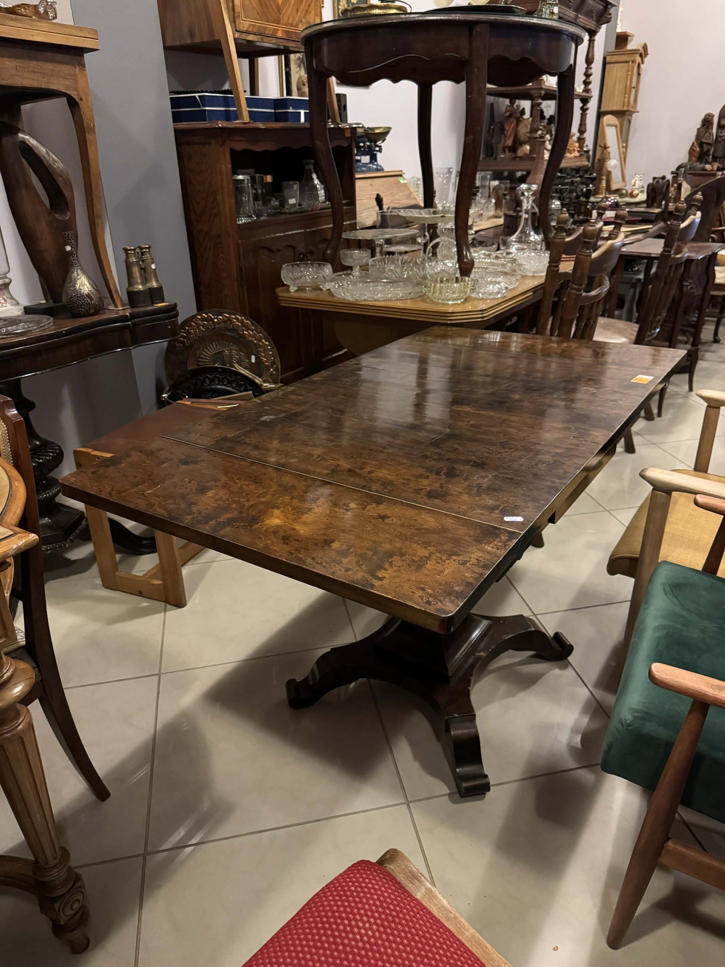 Folding wooden table