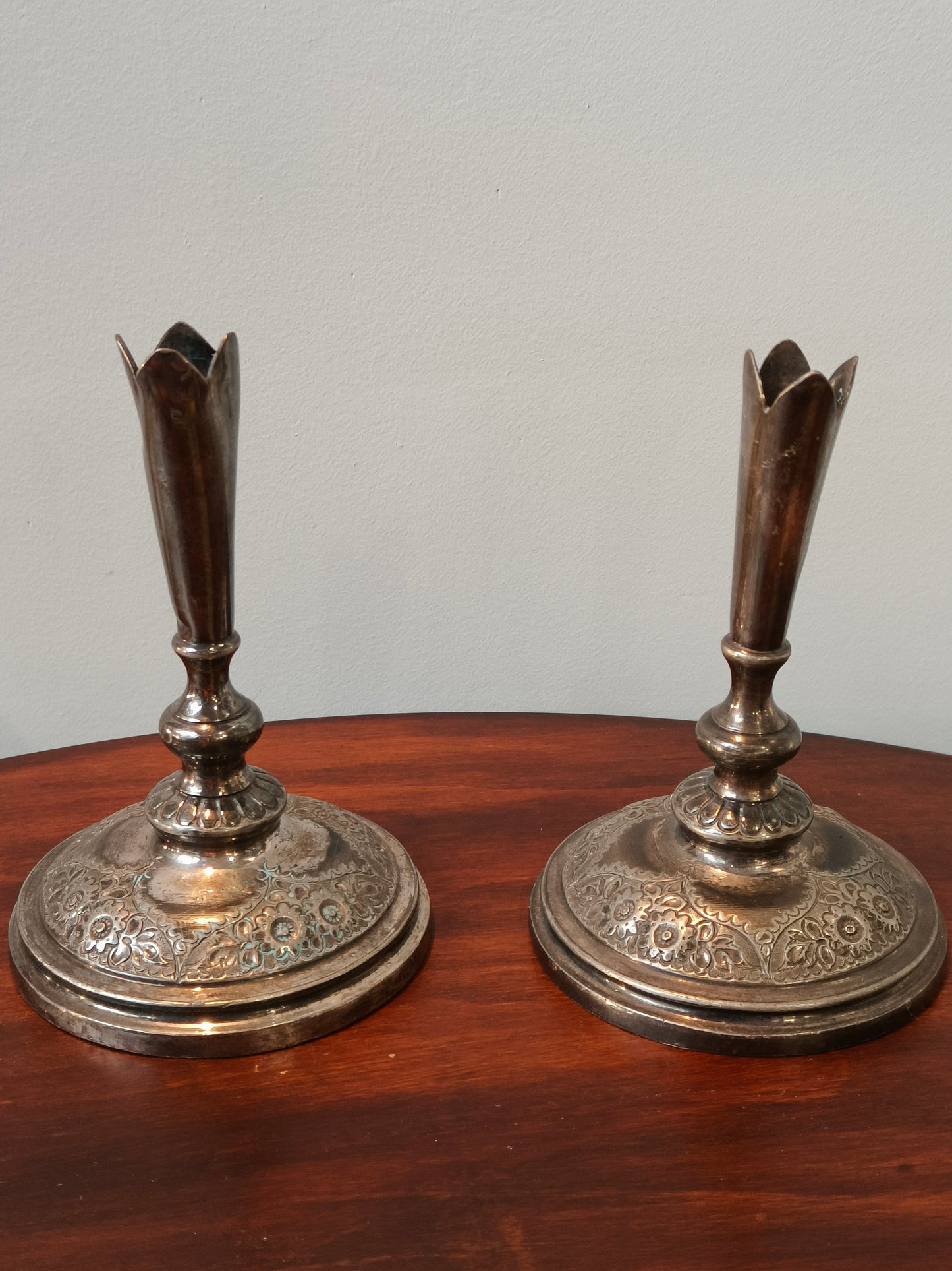 Świeczniki angielskie, srebro