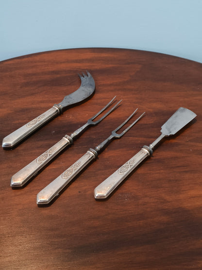 Sztućce platerowane, 4 sztuki