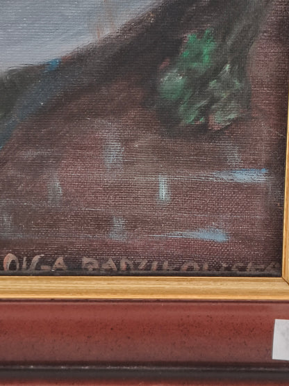 Obraz kwiaty, olej na płótnie, O. Radzikowska