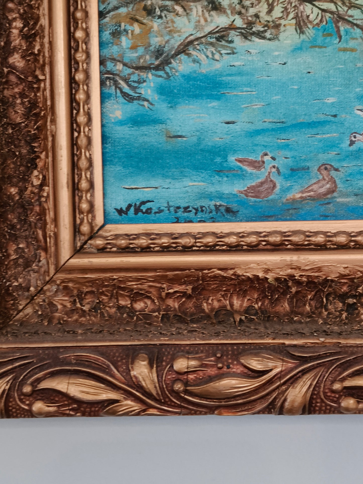 Obraz, olej na płótnie, Kostrzyńska