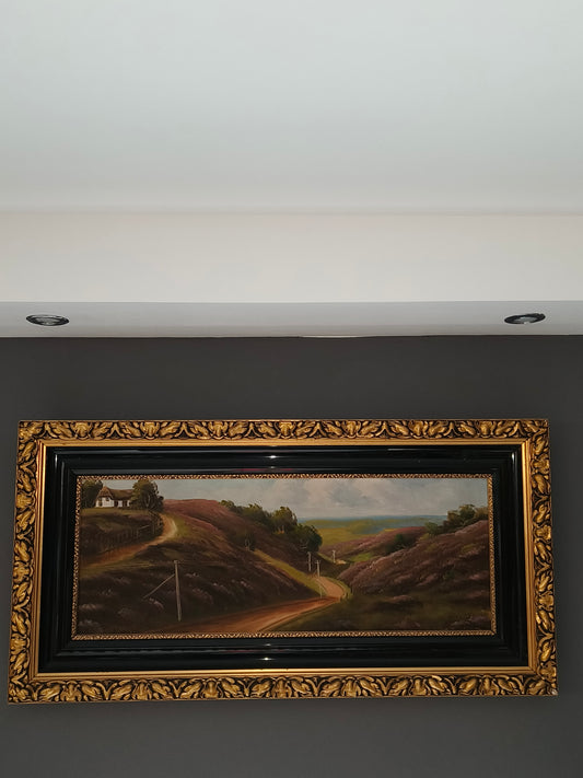 Obraz, olej na płótnie, droga, sygnowany