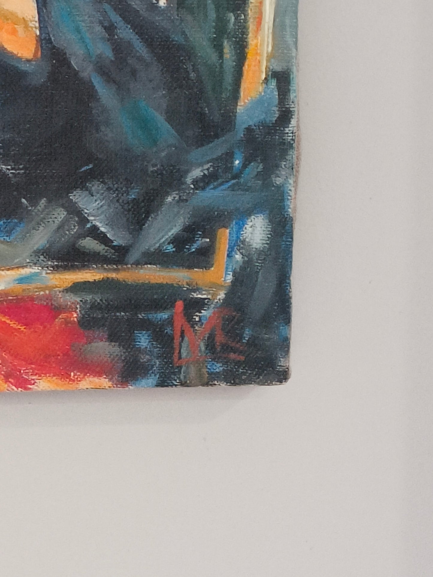 Obraz, olej na płótnie "W oczekiwaniu na spotkanie" L. Wrońska