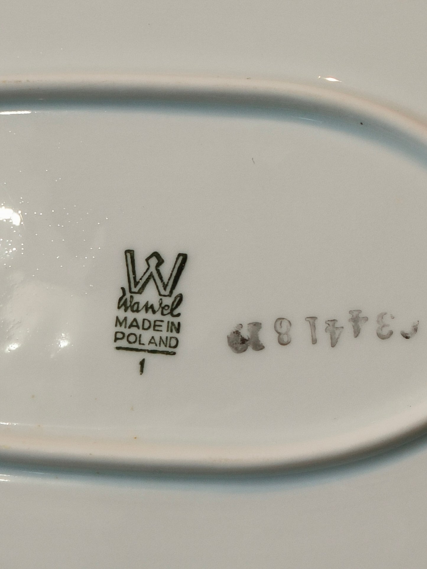 Półmisek, polska porcelana stokrotki, Wawel