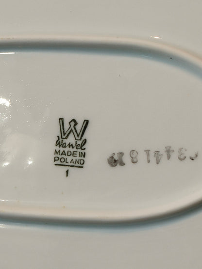 Półmisek, polska porcelana stokrotki, Wawel