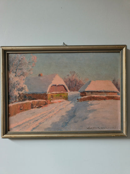 Obraz W. Korecki (1897-1980) "Zimowy pejzaż"