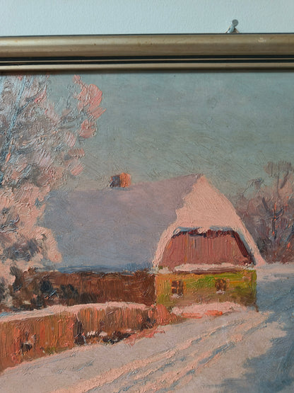 Obraz W. Korecki (1897-1980) "Zimowy pejzaż"