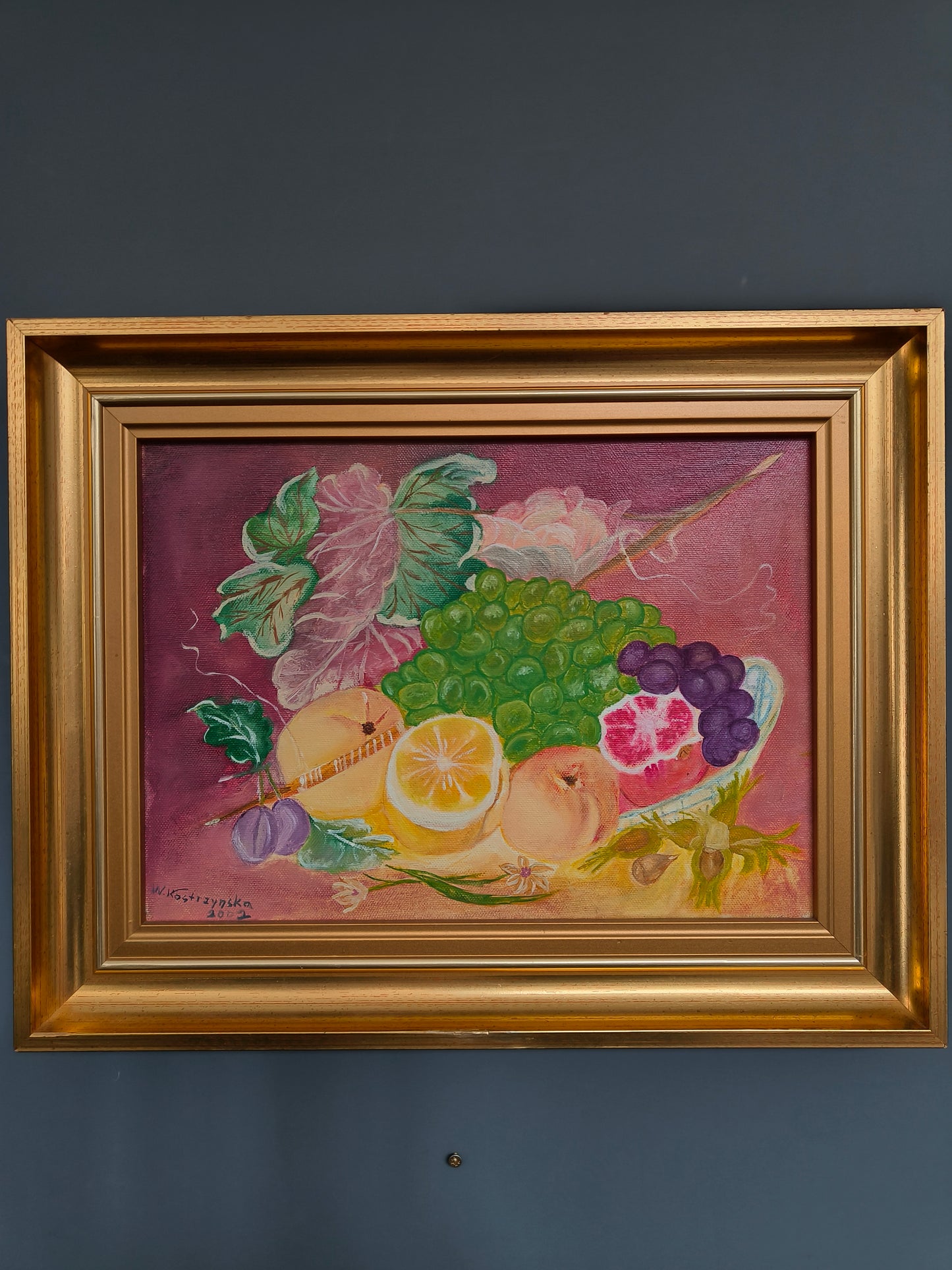 Still life painting by W. Kostrzyńska