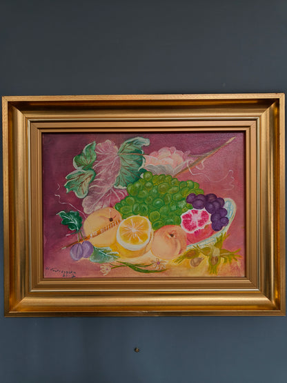 Still life painting by W. Kostrzyńska