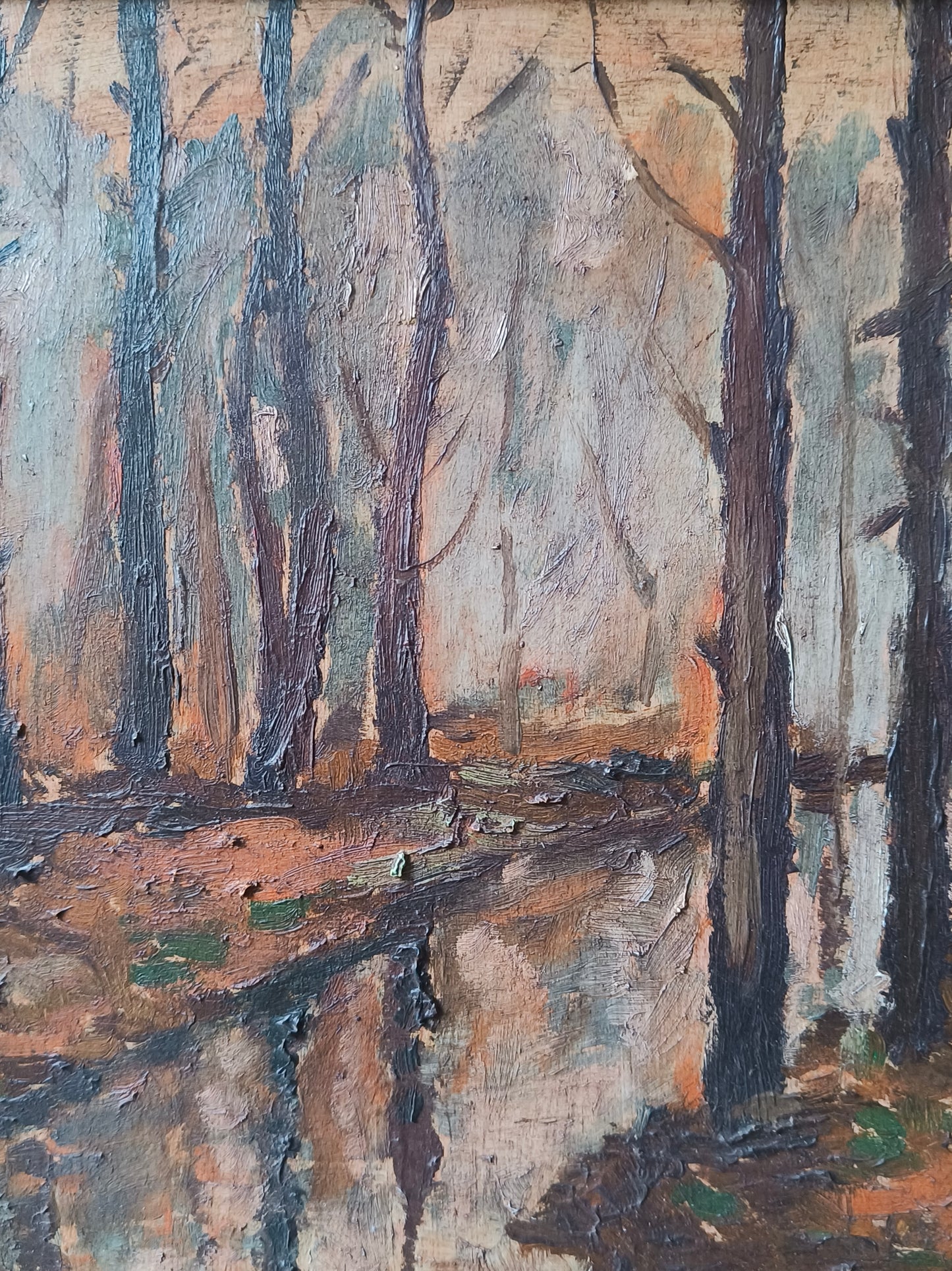 Obraz W. Korecki (1897-1980) pejzaż "Las jesienią"