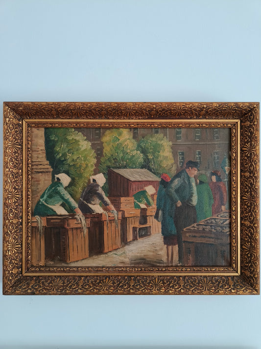 Obraz pejzaż holenderski, sygnowany