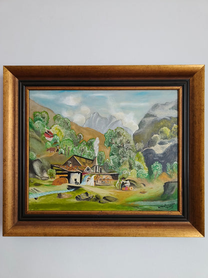 Landscape painting, oil on canvas, W. Kostrzyńska 2003