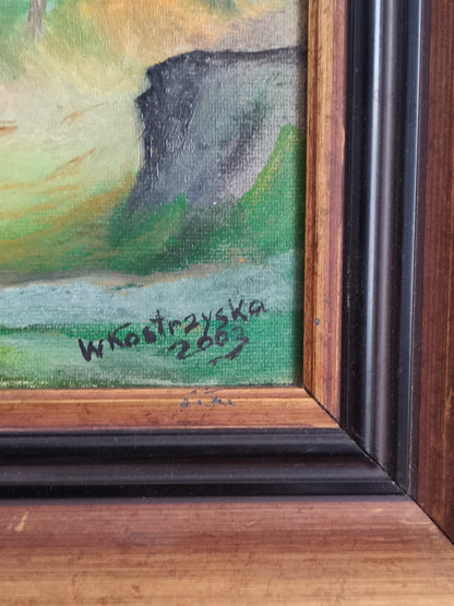 Landscape painting, oil on canvas, W. Kostrzyńska 2003