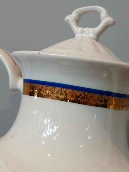 Porcelain jug, gilded, Wałbrzych