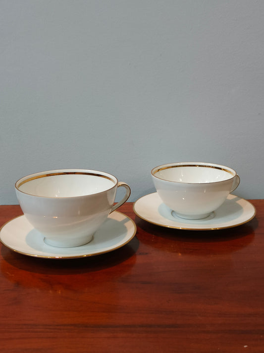 Filiżanka z talerzykiem porcelanowa, złocona, Bavaria